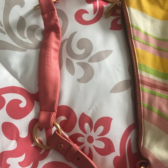 Furla Shoulder Multi Color Canvas Bag - Picture 2 of 5